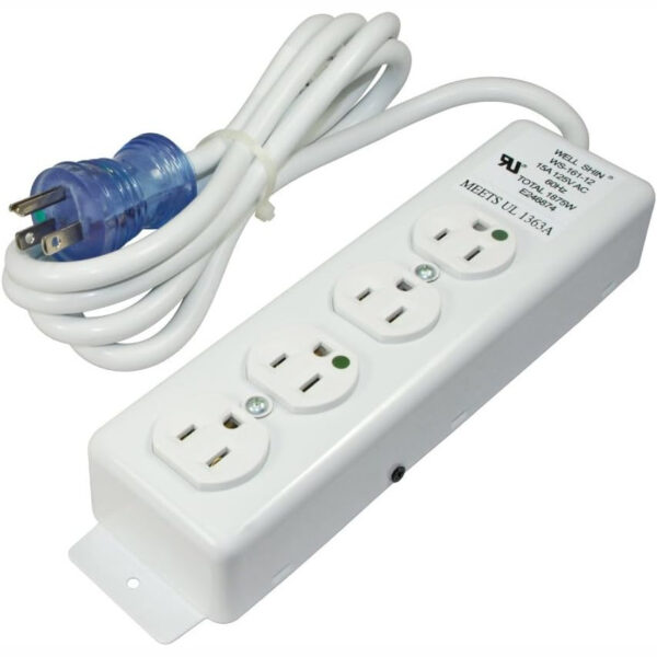 4-Outlet Hospital Grade Power Strip, 6' Cord